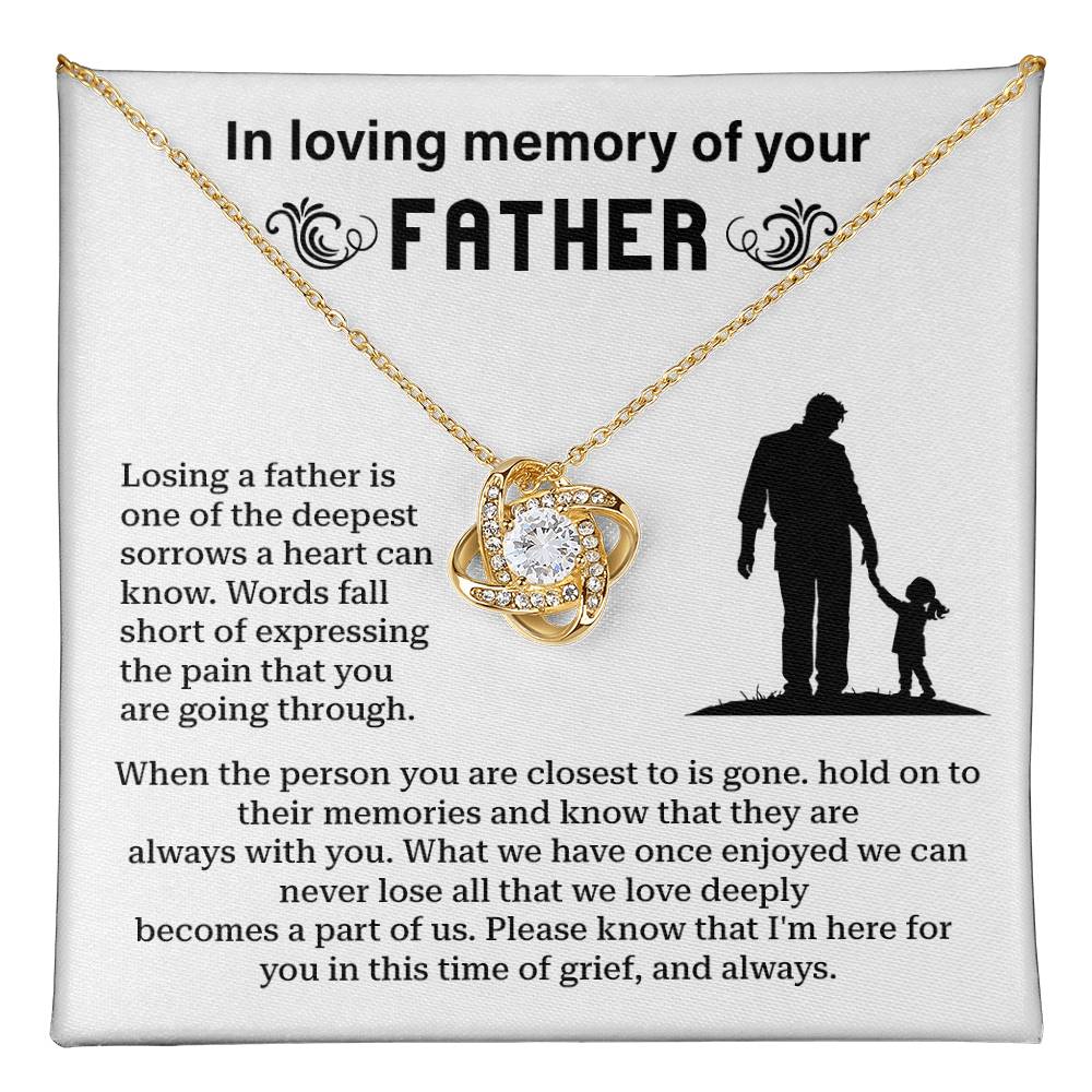 In Loving Memory Of Your Father Memorial Necklace Gift Sentimental Jewelry For Loss Of Father Emotional Keepsake For Remembrance Jewelry Gift For Memorial Special Gift For Grieving Family Unique Gift For Remembrance Emotional Connection Necklace