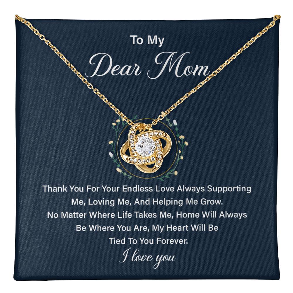 Necklace Gift for Mom from Daughter with Loving Message