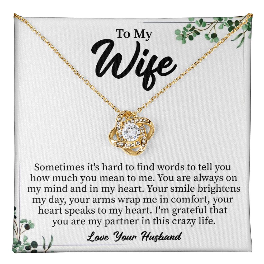 To My Wife Necklace Gift from Husband with Gift Box