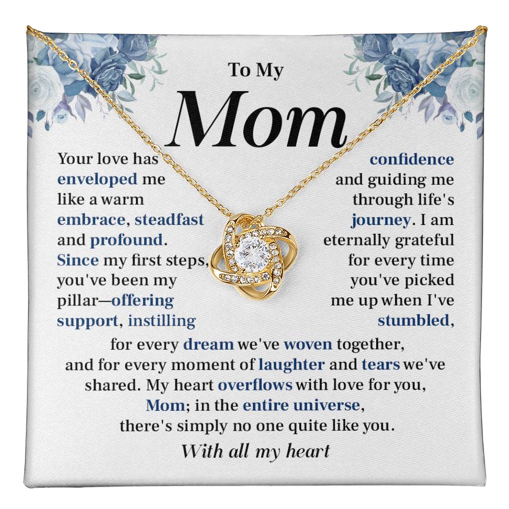 To My Mom Necklace Gift with Message from Daughter
