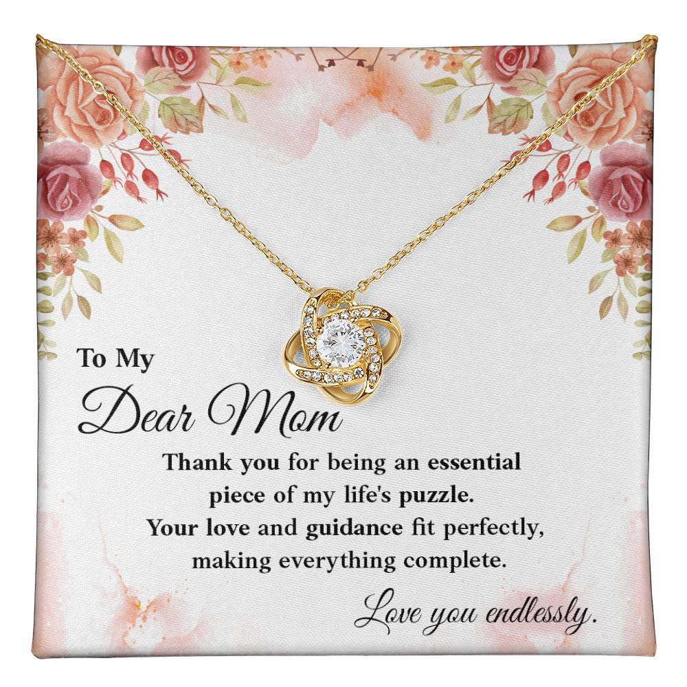 Dear Mom Necklace Gift From Daughter With Message Card