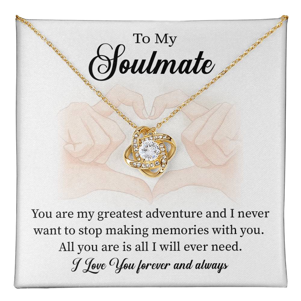 Soulmate Necklace Gift for Her with Message Card