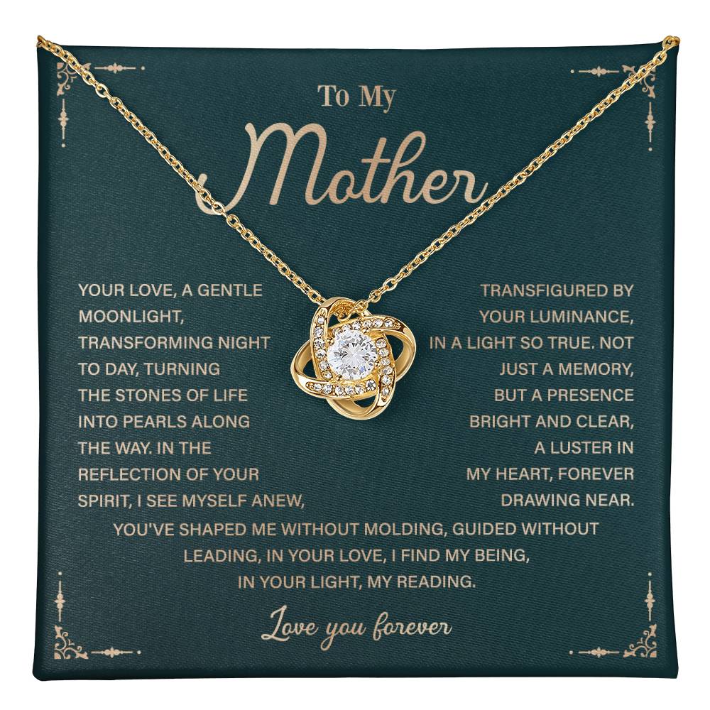 To My Mother Necklace Gift with Heartfelt Message Card