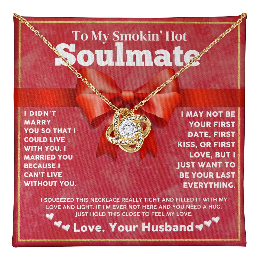 Soulmate Necklace Gift from Husband with Love Card