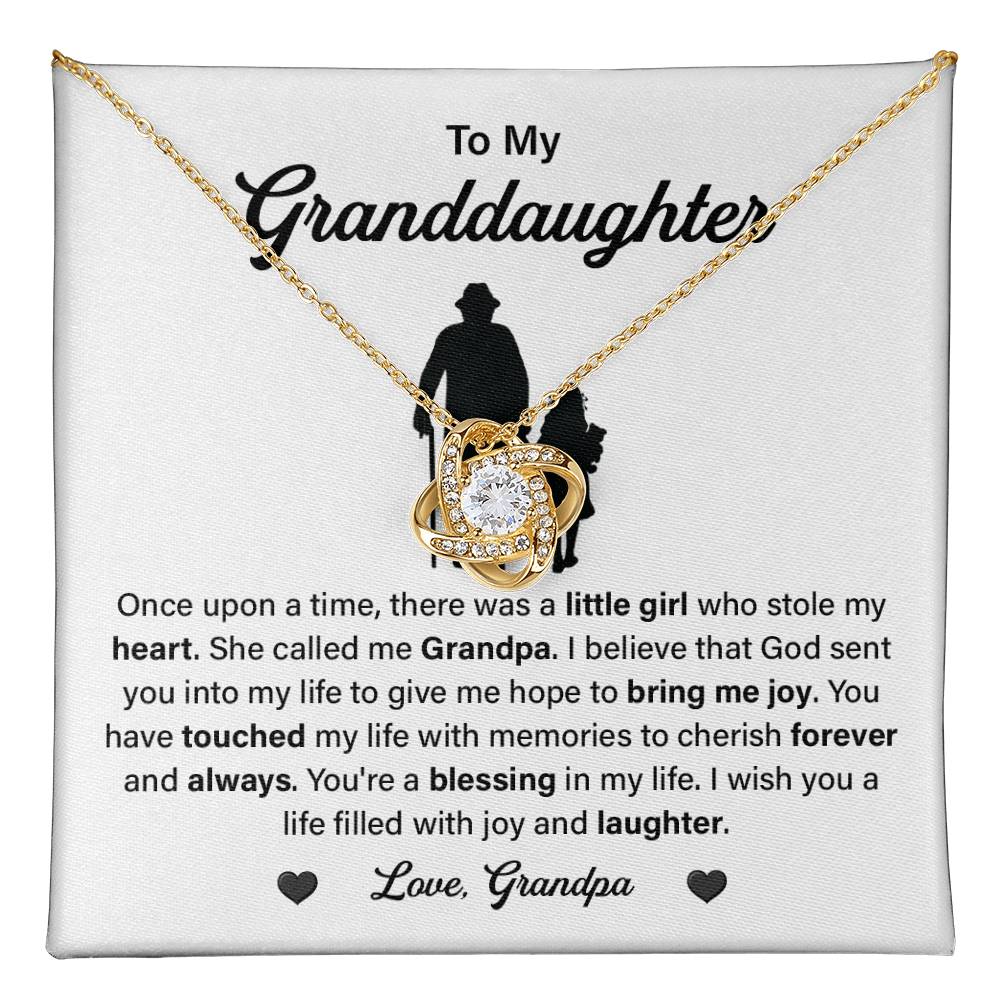 Gift From Grandfather to Granddaughter Necklace