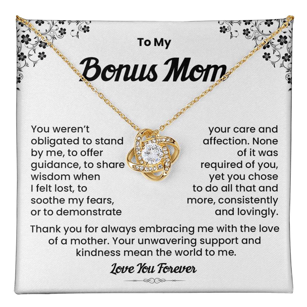 Bonus Mom Necklace Gift with Loving Message