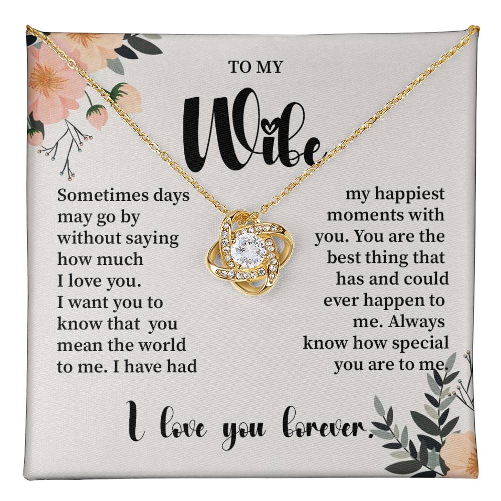 Wife Necklace Gift with Love You Forever Message