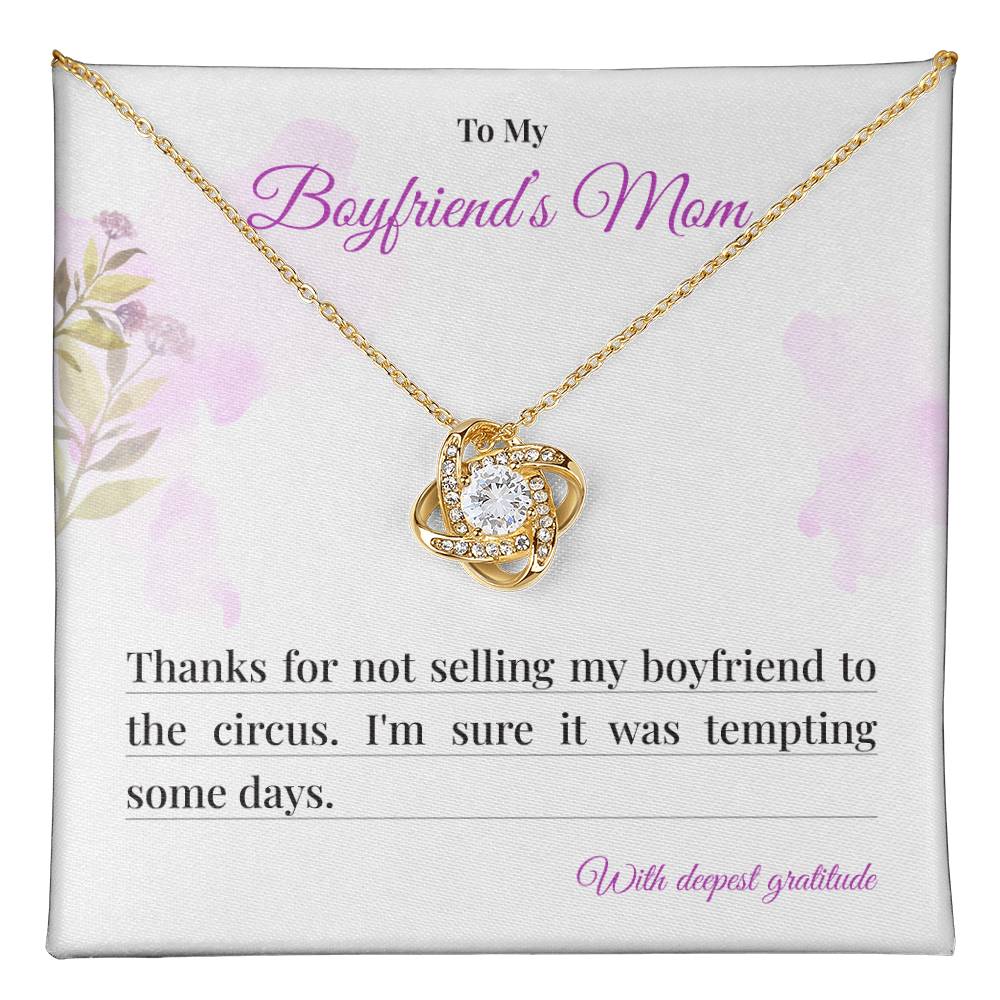 Boyfriend’s Mom Gift Necklace with Message Card
