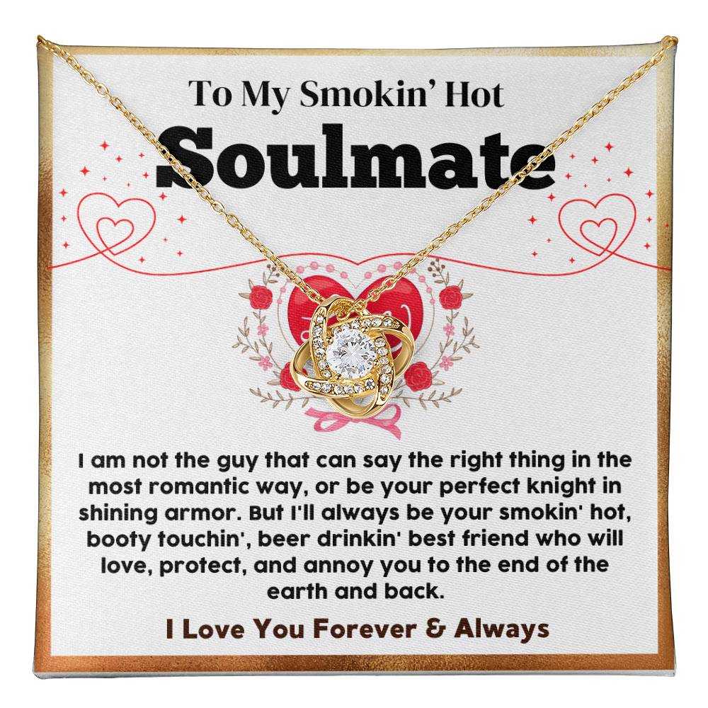 Soulmate Necklace Gift with Love Message Card