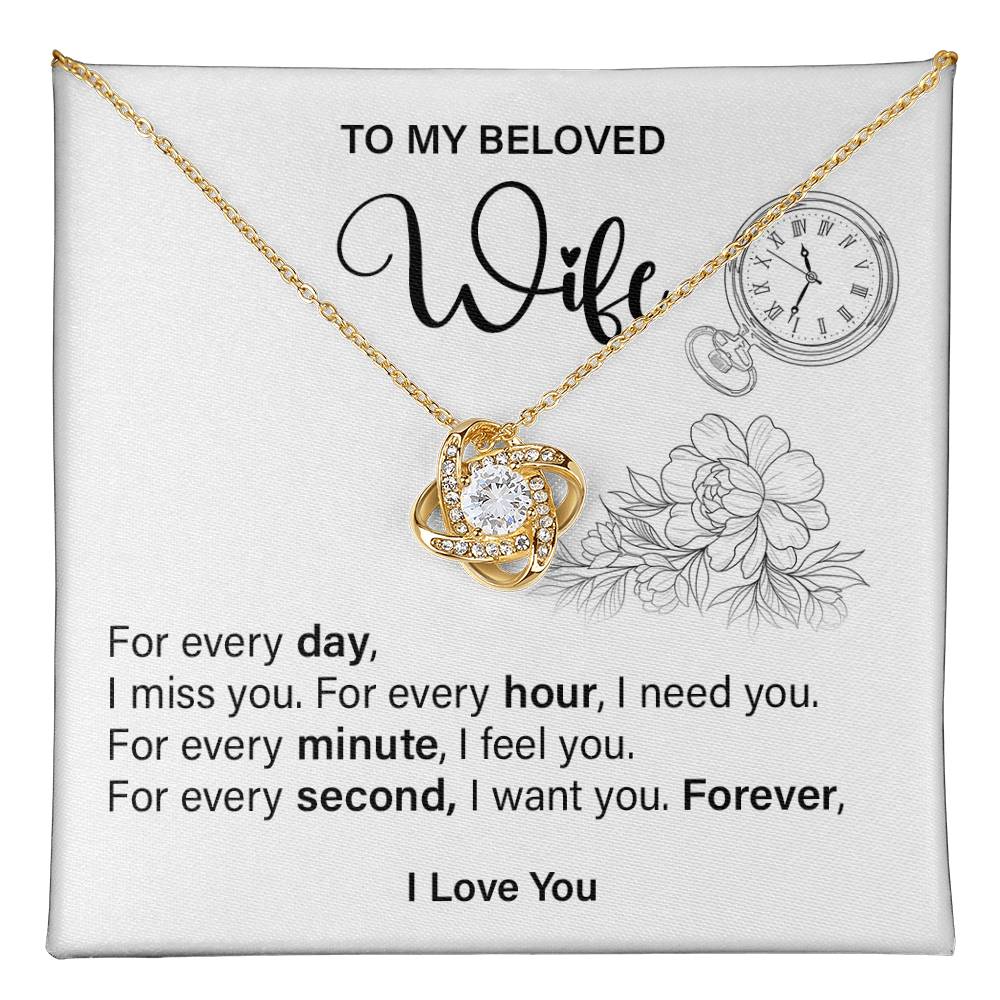 Romantic Necklace Gift for Wife with Love Message
