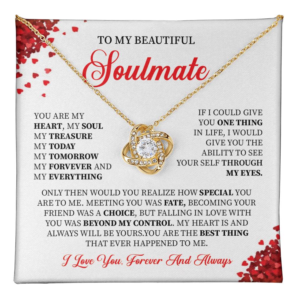 Soulmate Necklace Gift for Her with Gift Box