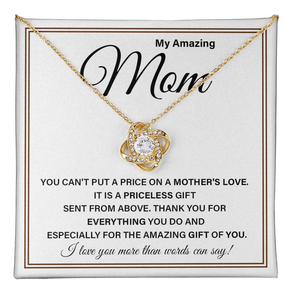 Mom Necklace Gift from Daughter with Love Message