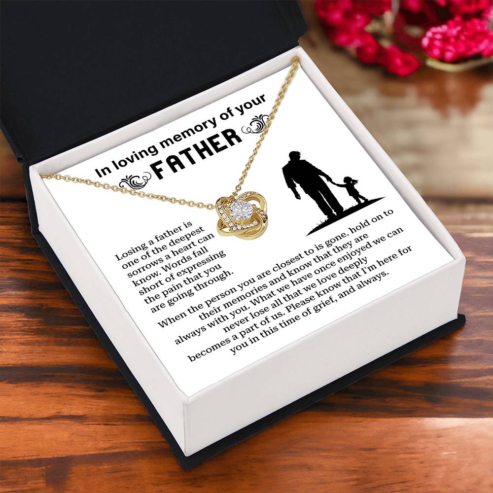 In Loving Memory Of Your Father Memorial Necklace Gift Sentimental Jewelry For Loss Of Father Emotional Keepsake For Remembrance Jewelry Gift For Memorial Special Gift For Grieving Family Unique Gift For Remembrance Emotional Connection Necklace