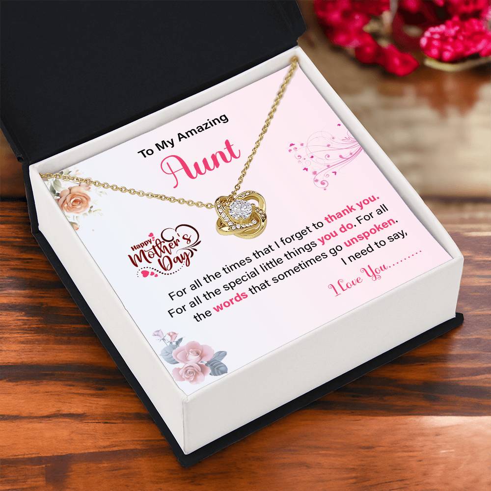 Mother’s Day Gift for Aunt – Love Knot Necklace