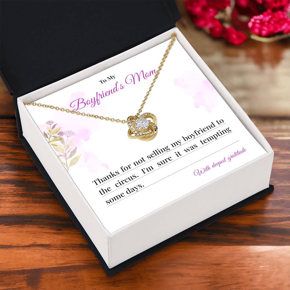 Boyfriend’s Mom Gift Necklace with Message Card