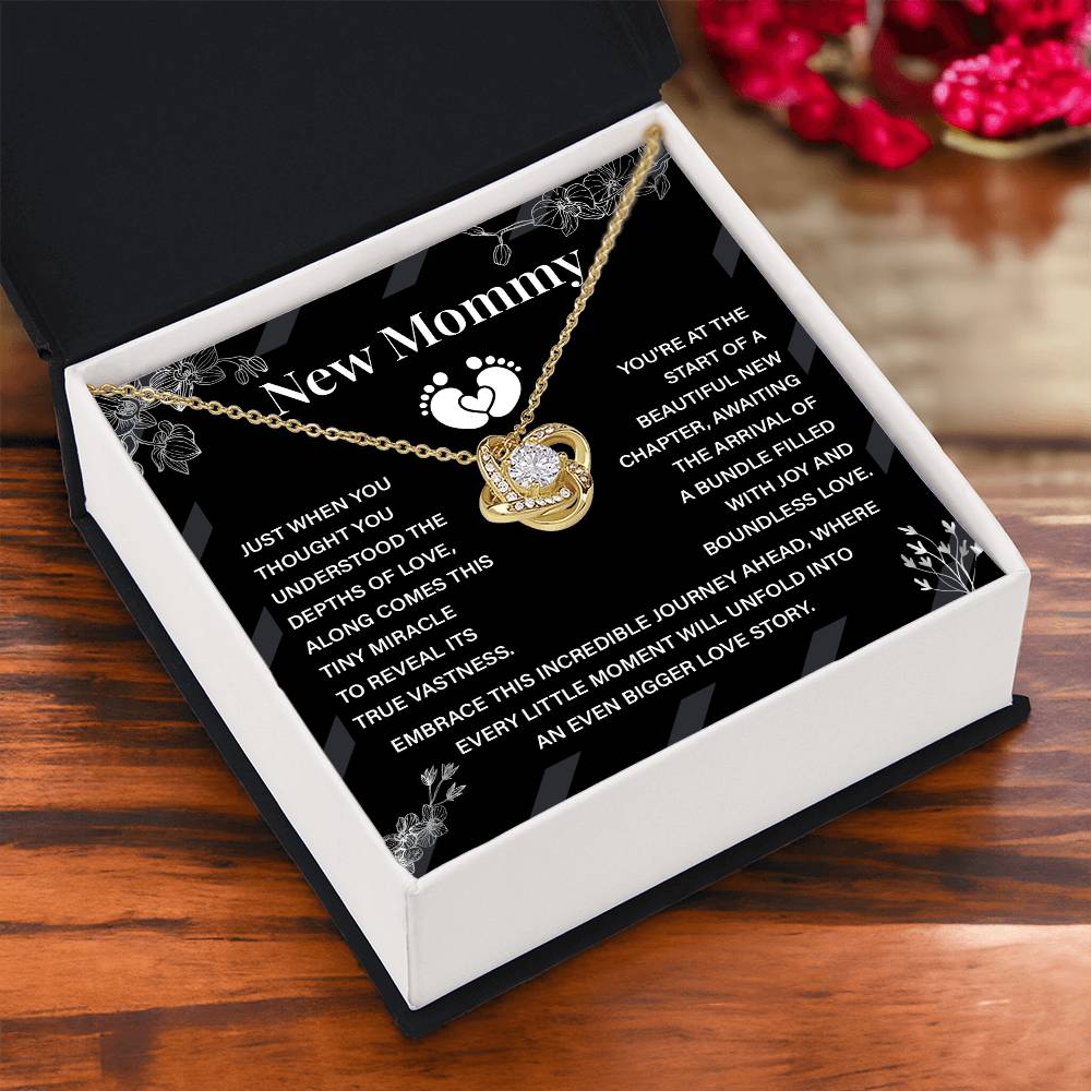New Mommy Necklace Gift with Sweet Card