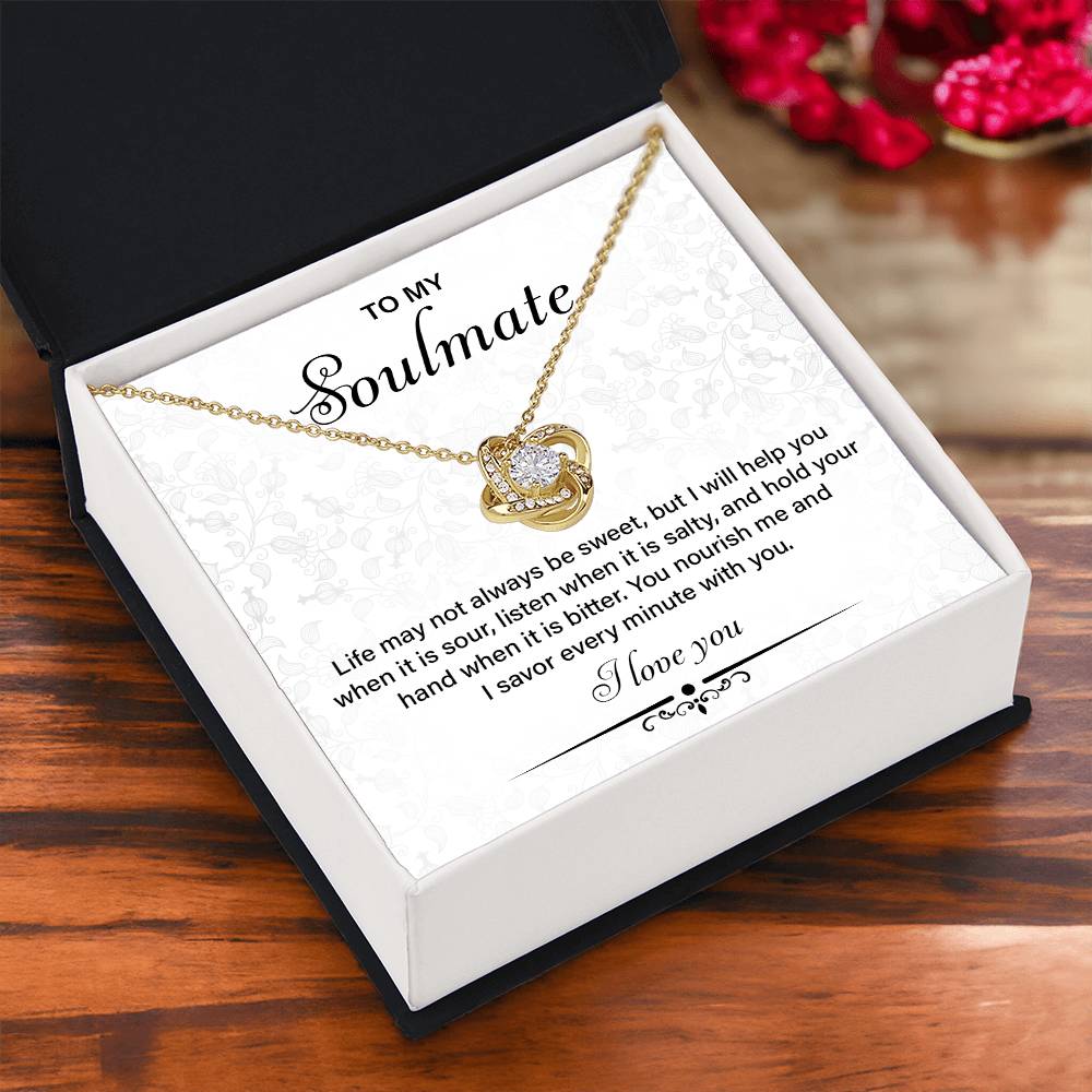 Soulmate Necklace Gift for Her – Card & Gift Box