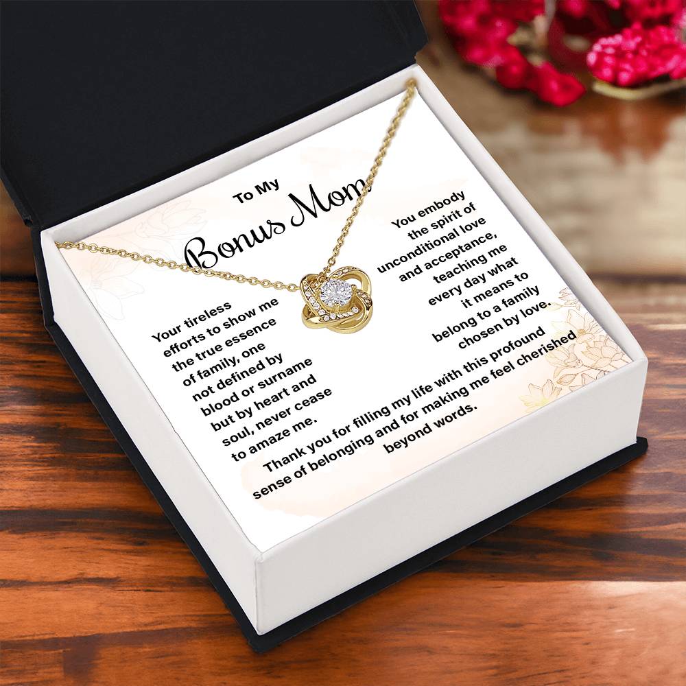 Bonus Mom Necklace from Daughter – Heartfelt Message Gift