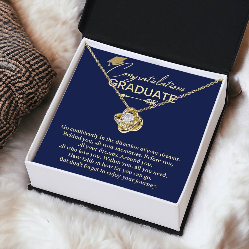 Graduation Necklace Gift For Women With Message Card