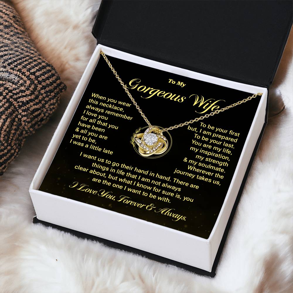 Gorgeous Wife Necklace Gift with Message Card