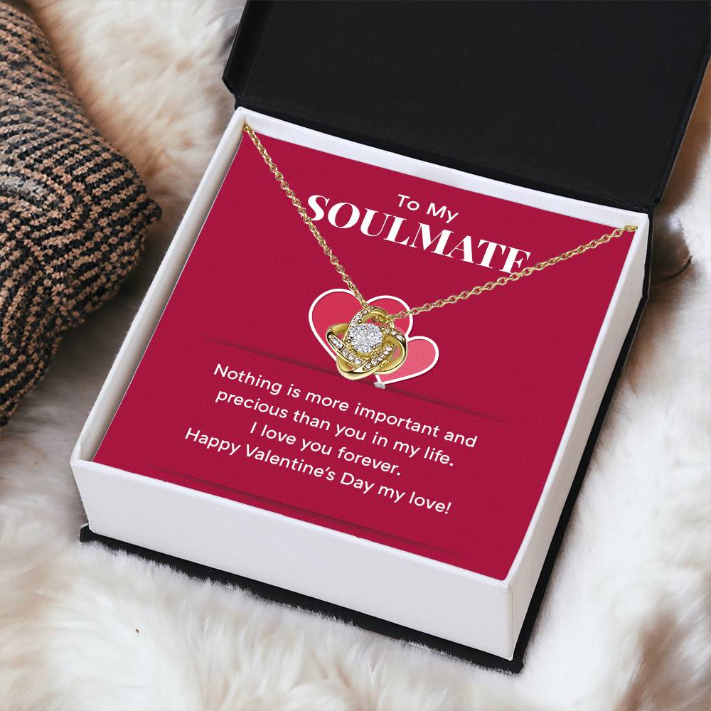 Soulmate Valentine's Necklace Gift with Gift Box