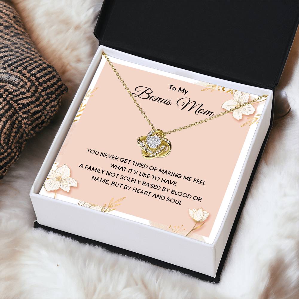 Bonus Mom Necklace Gift With Message Card
