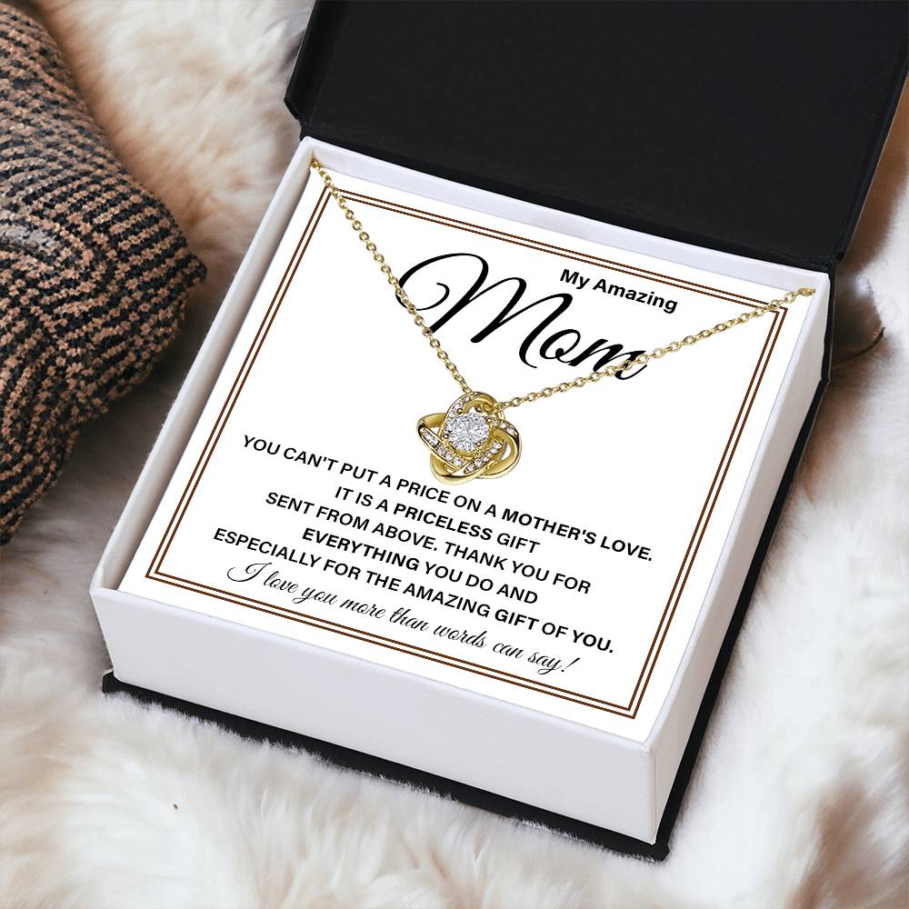 Mom Necklace Gift from Daughter with Love Message