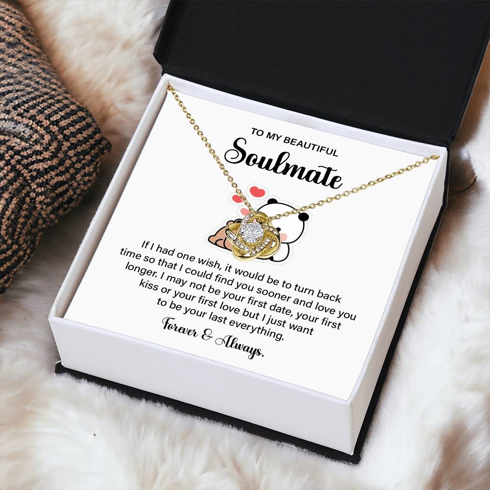 Soulmate Gift Necklace for Her – with Message Card