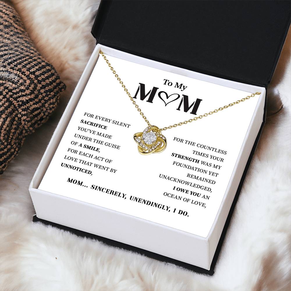 Necklace Gift for Mom with Heartfelt Appreciation Note