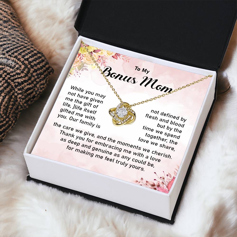 Bonus Mom Necklace Gift with Meaningful Message