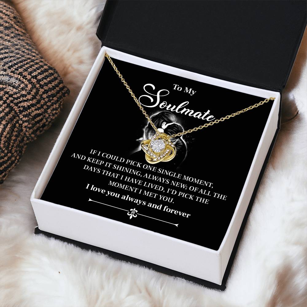 Soulmate Necklace Gift for Her – with Message Card