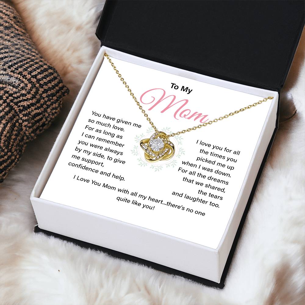 Mom Necklace Gift From Child With Heartfelt Message Card