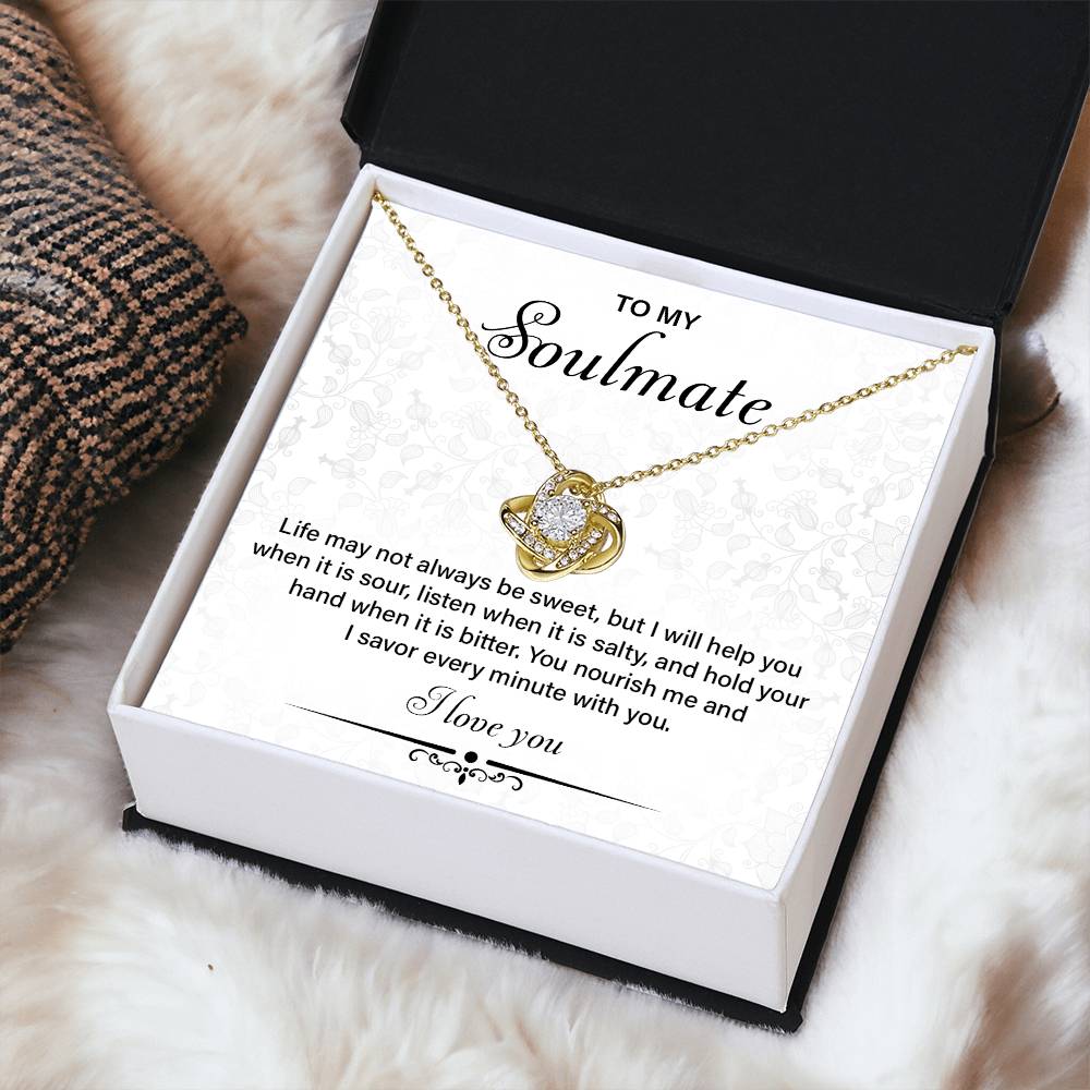 Soulmate Necklace Gift for Her – Card & Gift Box