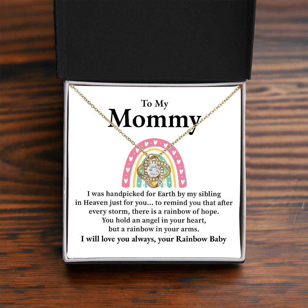 To My Mommy, Necklace Gift For Mom With Message Card