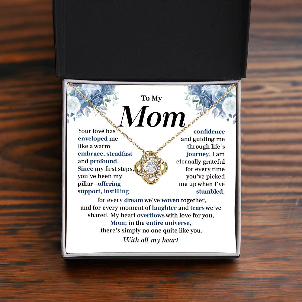 To My Mom Necklace Gift with Message from Daughter