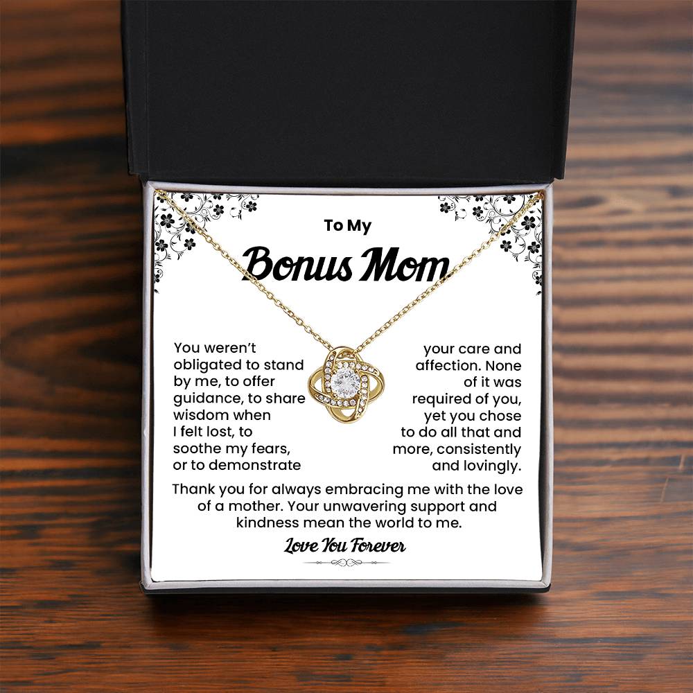 Bonus Mom Necklace Gift with Loving Message