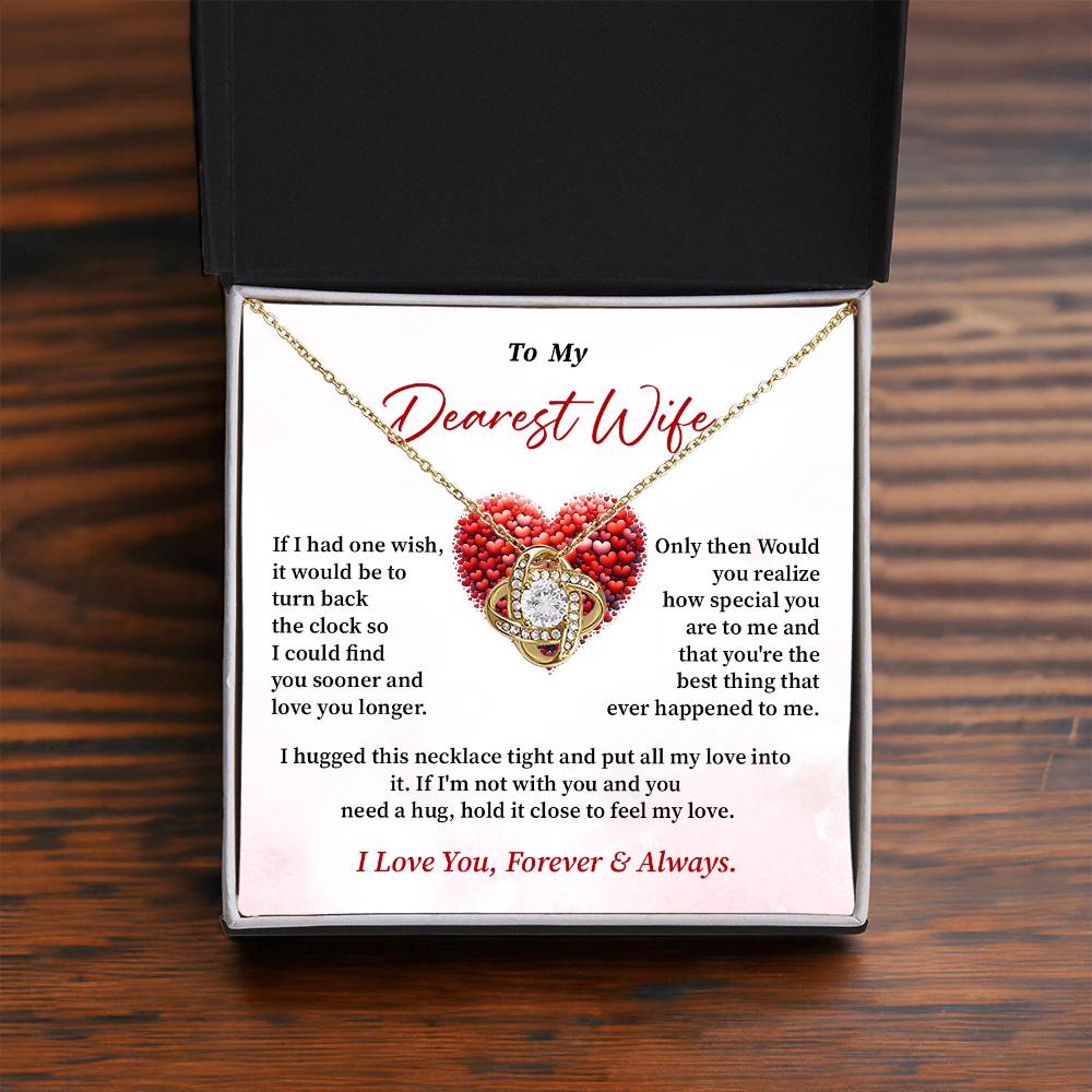 To My Dearest Wife Necklace Gift From Your Soulmate Love Necklace For Her