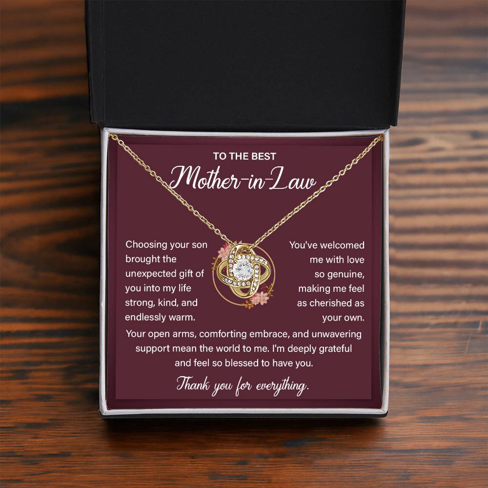 To the best mother-in-law choosing your son.