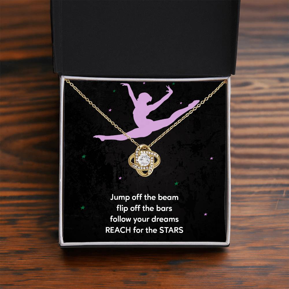 Gymnastics Necklace Gift for Girls – Reach the Stars