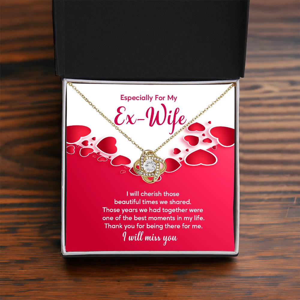 Ex-Wife Necklace Gift – Heartfelt Message Card Box