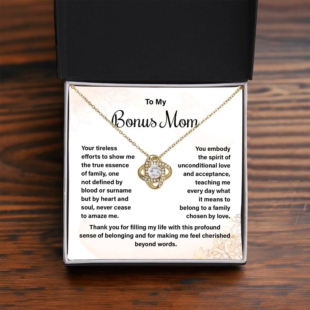 Bonus Mom Necklace from Daughter – Heartfelt Message Gift
