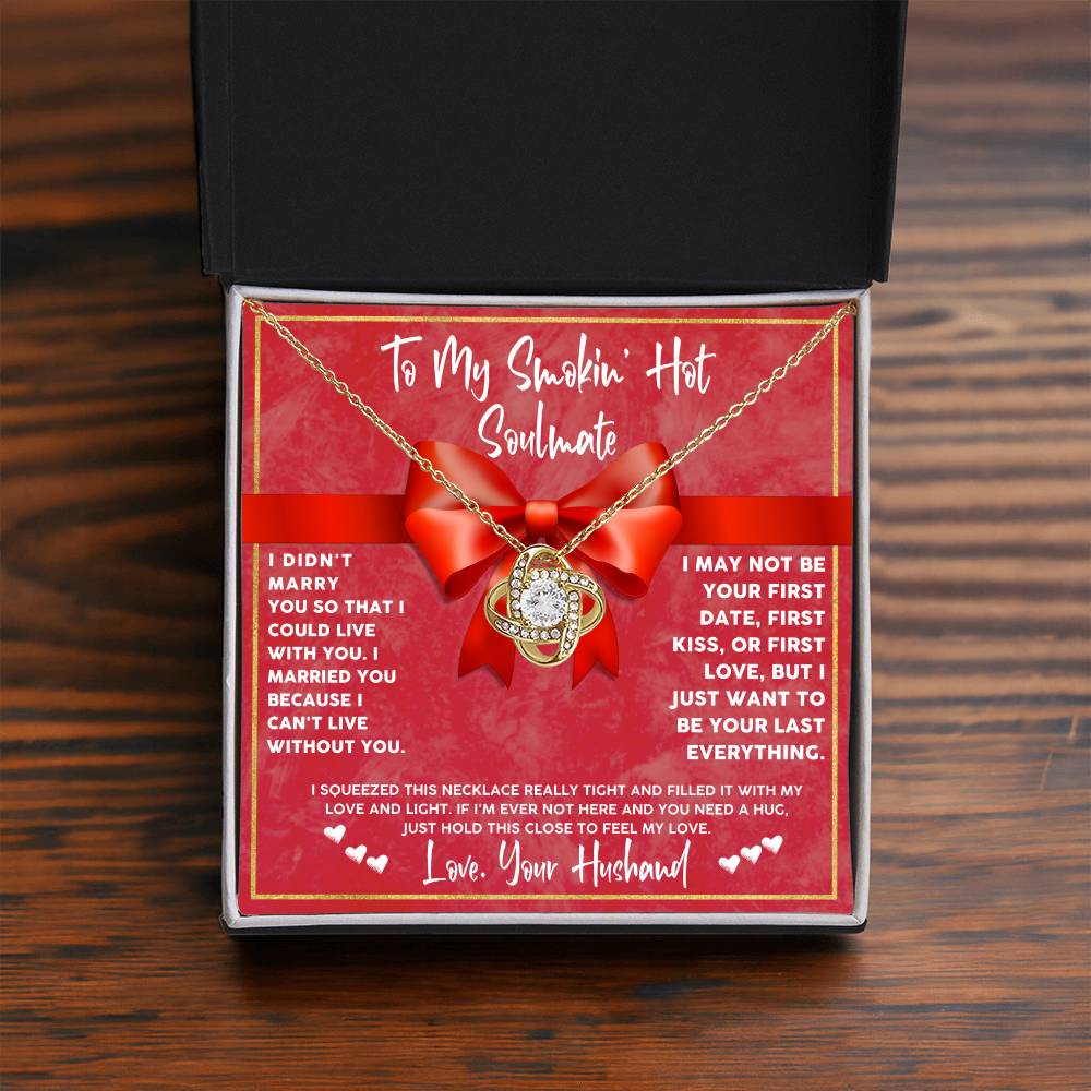 Wife Necklace Gift from Husband with Message Card