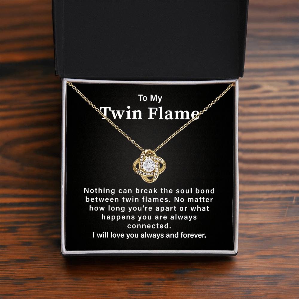 Twin Flame Necklace Gift for Soulmate With Message Card