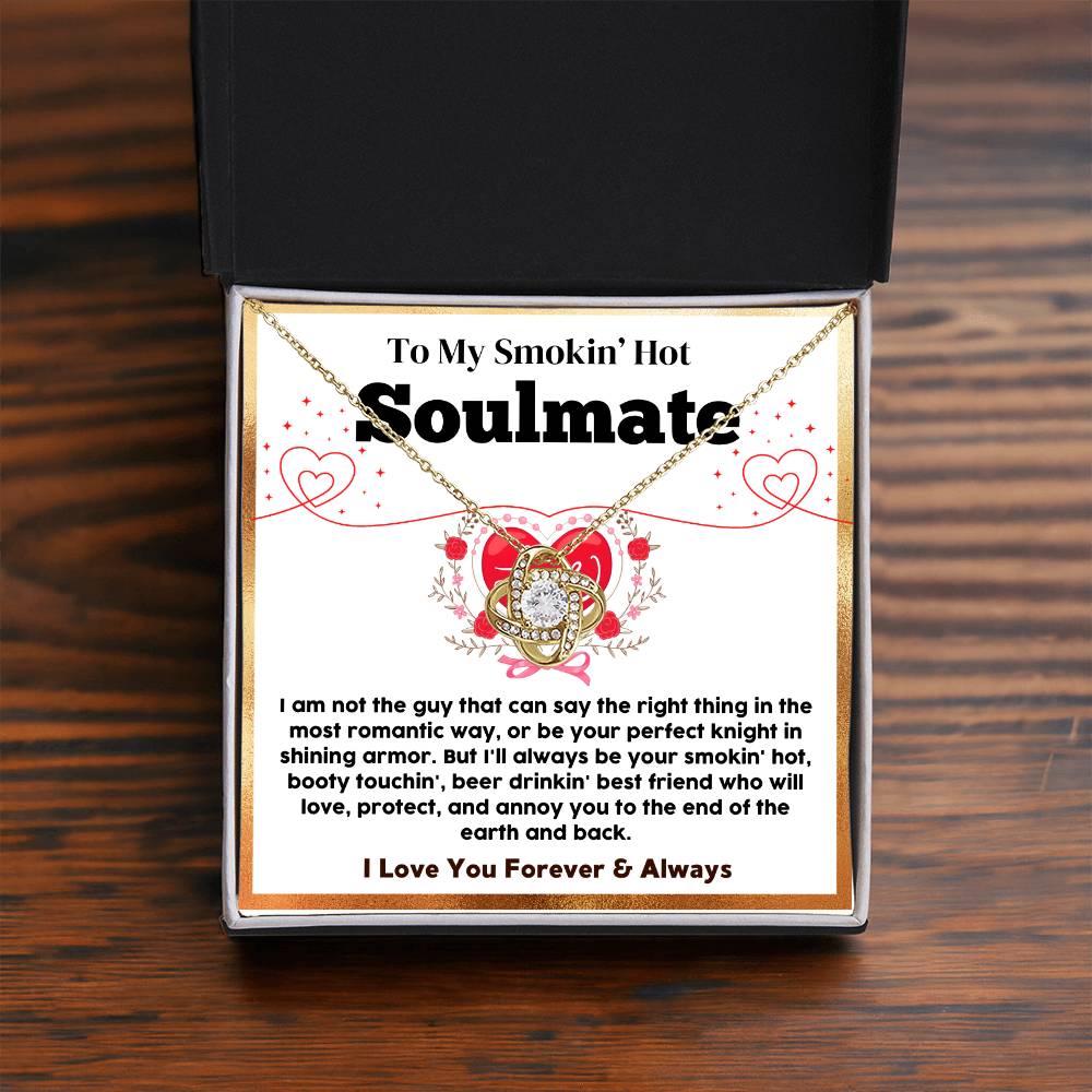Soulmate Necklace Gift with Love Message Card