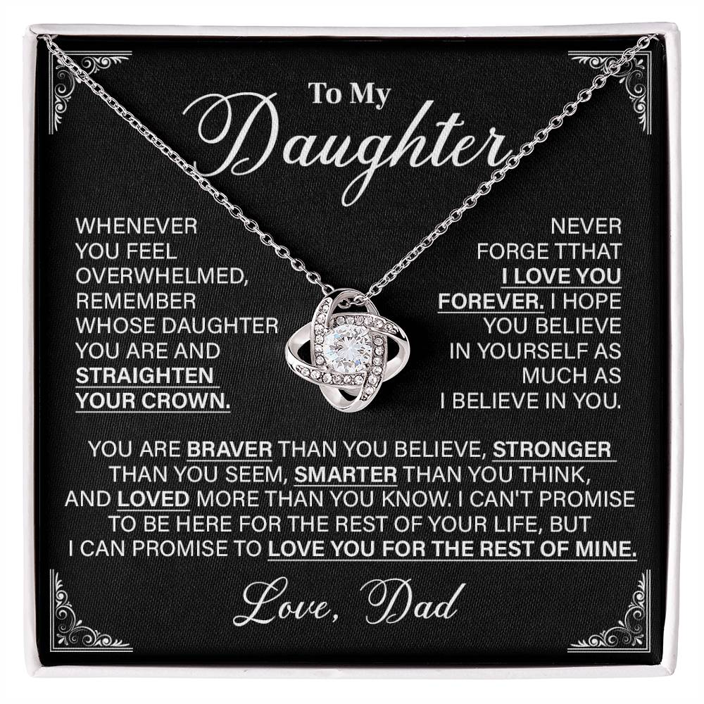 To My Daughter from Dad – Heartfelt Necklace with Message Card