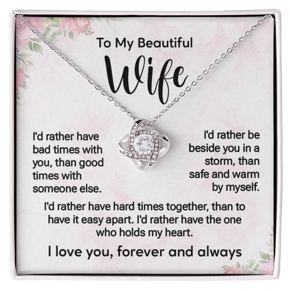 Necklace Gift for Wife with Romantic Card Insert