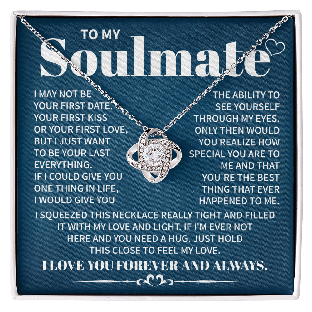 Soulmate Necklace Gift With Deep Loving Message Card