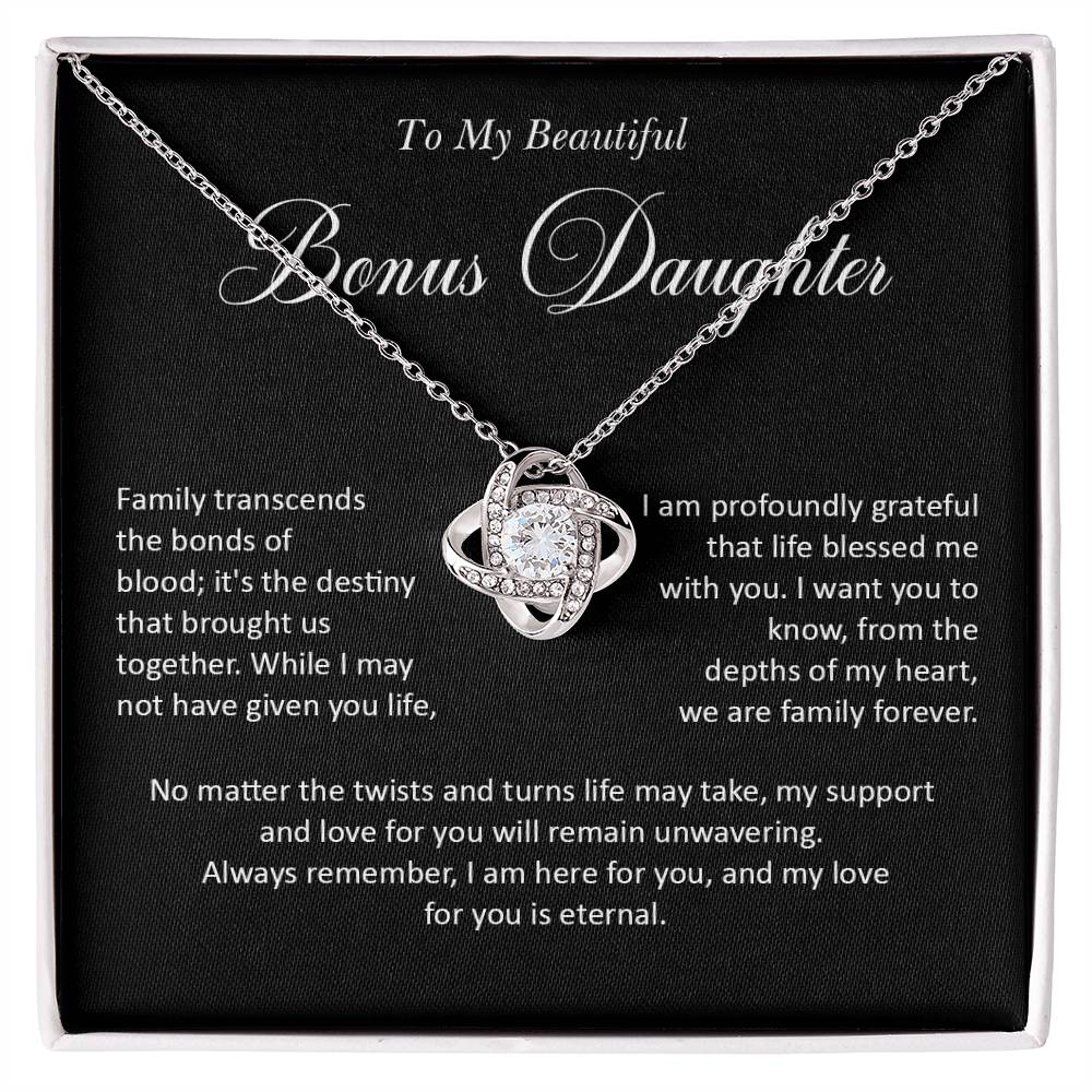 Bonus Daughter Necklace Gift with Eternal Love Message