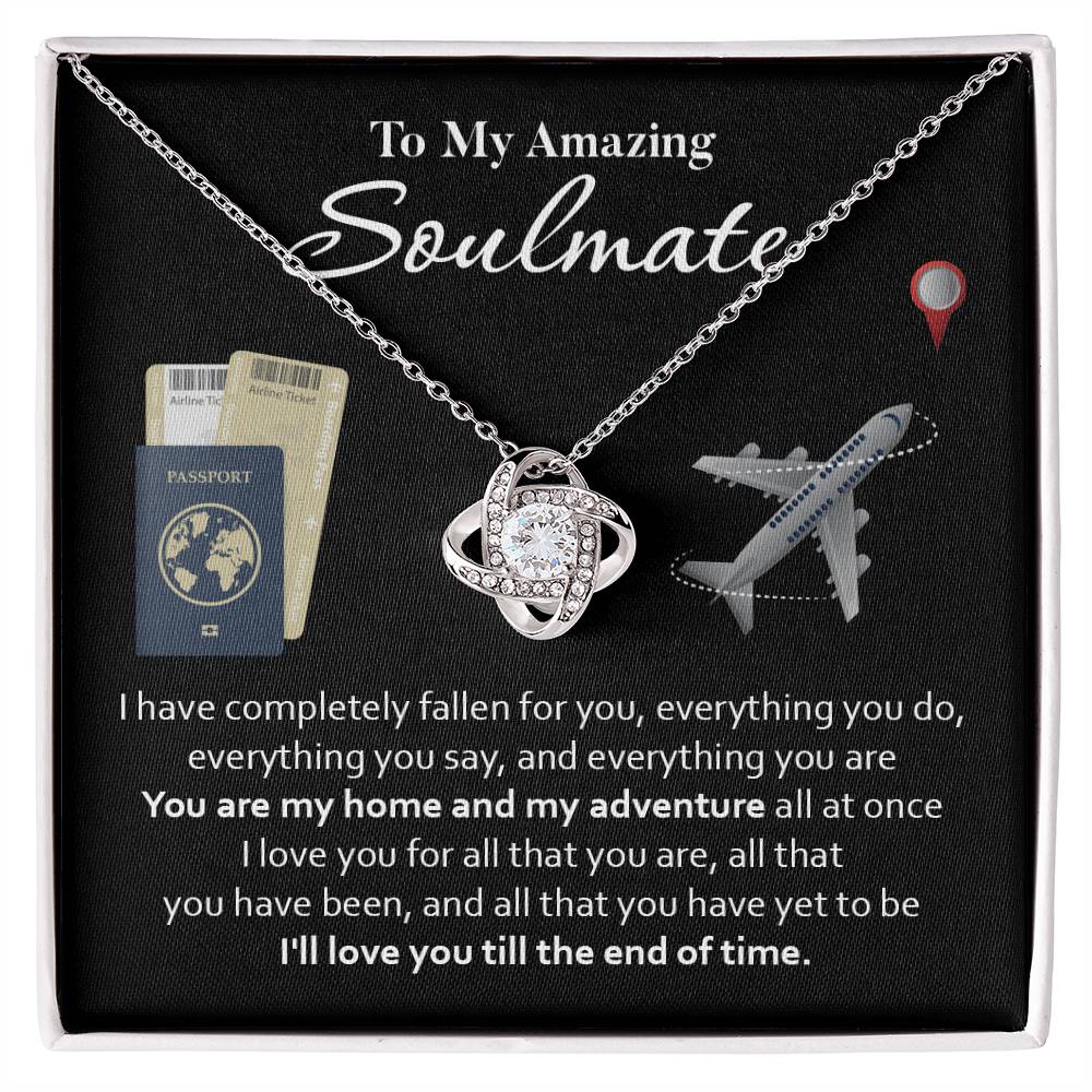 Soulmate Necklace Gift for Her – Message Card and Gift Box