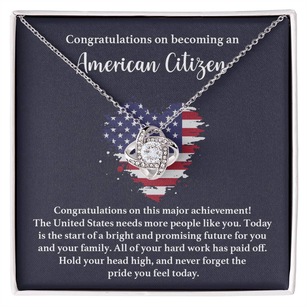 American Citizen Gift Necklace – Proud USA Keepsake